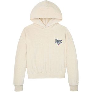 Tommy Hilfiger - Hoodie - Fluweel - Gemêleerde haver