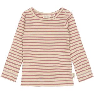 Petit Piao Blouse - Rib - Modaal - Nostalgisch Rose/Off White - Petit Piao - 1½ jaar (86) - Shirts