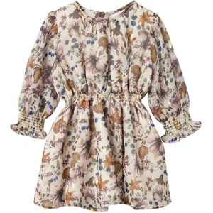 Name It Jurk - NbfReflora - Jet Stroom m. Bloemen - Name It - 50 - Jurk