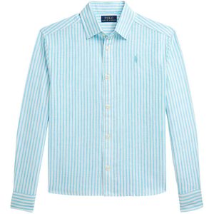Polo Ralph Lauren Overhemd - Linnen - Lichtblauw/Wit Gestreept - Polo Ralph Lauren - 8 jaar (128) - Overhemd