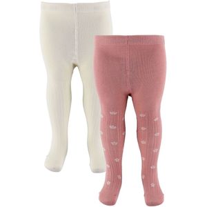 Minymo Panty's - 2-pack - Ash Rose m. Bloemen - Minymo - 104/110 - Panty's