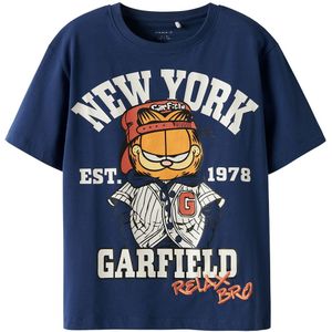 Name It T-Shirt - NkmAbbas Garfild - Blauwdruk - Name It - 6 jaar (116) - T-Shirts