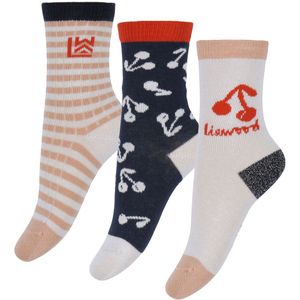 Liewood Sokken - 3-pack - Silas - Cherry Blossom/Classic Navy - Liewood - 22/24 - Sokken