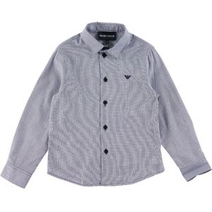 Emporio Armani Overhemd - Navy/Wit Geruit - Emporio Armani - 4 jaar (104) - Overhemd