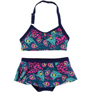 Color Kids Bikini - Tracy - Navy/Roze m. Pauwenveer - Color Kids - 2 jaar (92) - Bikinis