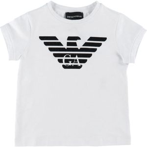 Emporio Armani T-Shirt - Wit m. Zwart - Emporio Armani - 4 jaar (104) - T-Shirts