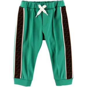 Fendi Broek - Groen m. Logotape - Fendi - 9 mnd - Broeken - Katoen
