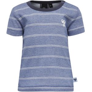 Hummel T-Shirt - HMLAlexander - Navy Gestreept - Hummel - 56 - T-Shirts
