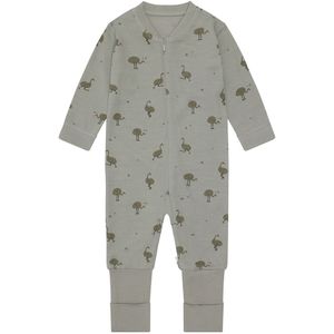 Hust and Claire Pyjamapak - Wol/Bamboe Viscose - HCMau Zip Ostri - Hust and Claire - 68 - Pyjamapak