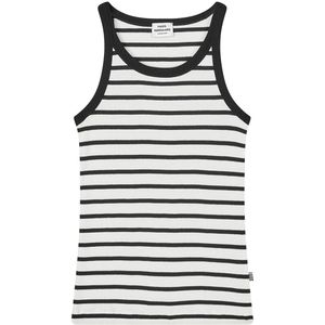 Mads Nørgaard Tanktop - Rib - Carinila - Vanilla Ice/Zwart - Mads Nørgaard - 14 jaar (164) - Tanktop