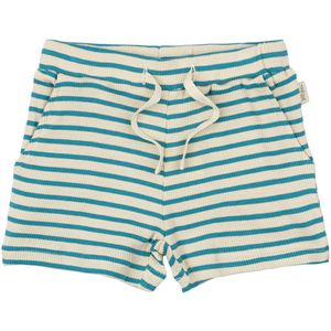 Petit Piao Shorts - Rib - Modaal - Turkoois/Dark Off White - Petit Piao - 62 - Shorts