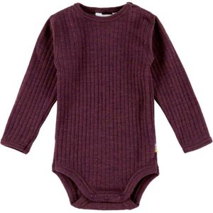 Joha Romper l/s - Wol - Rib - Pruim - Joha - 50 - Romper L/S