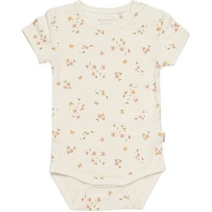 Minymo Romper s/s - Bamboe - Gesluierd Rose Flower - Minymo - 50 - Romper S/S
