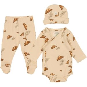 VACVAC Cadeaubox - Broek m. Voet/Muts/Romper l/s - Rib - Croissa - VACVAC - 50 - Romper L/S