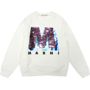 Marni Sweatshirt - Wit m. Pailletten - Marni - 10 jaar (140) - Sweatshirt