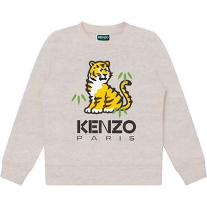 Kenzo Sweatshirt - Light Grey m. Tijger - Kenzo - 8 jaar (128) - Sweatshirt