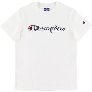 Champion Fashion T-Shirt - Wit m. Logo - Champion - 16-18 jaar (176-188) - T-Shirts