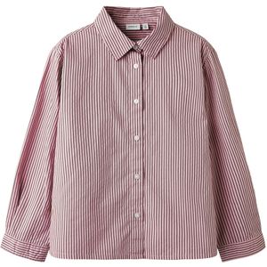 Name It Overhemd - NkfSvala - Aandenken Lilac/Burgundy - Name It - 7-8 jaar (122-128) - Overhemd