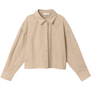 Name It Overhemd - Bijgesneden - NkfFalinnen - Humus - Name It - 6 jaar (116) - Overhemd