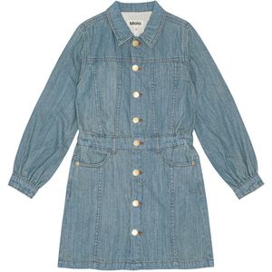 Molo Jurk - Chaya - Gewassen Denim Blue - Molo - 5-6 jaar (110-116) - Jurk