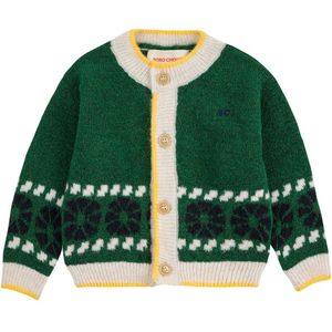 Bobo Choses Cardigan - Gebreid - Wol - Kaleidoscope jacquard - G - Bobo Choses - 12 mnd - Cardigan