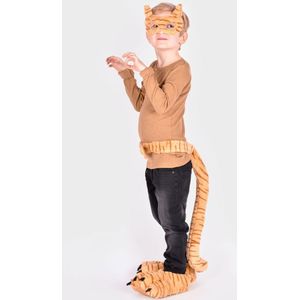 Den Goda Fen Kostuum - Tijger - Bruin - Den Goda Fen - 30/34 - Kostuum