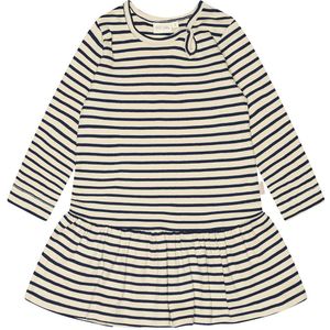 Petit Piao Jurk - Rib - Modaal - Indigo Plum/Dark Offwhite - Petit Piao - 1 jaar (80) - Jurk