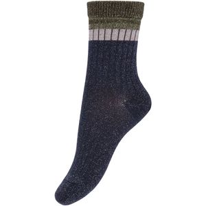 MP Sokken - Rib - Norma - Glitter - Navy - MP - 25/28 - Sokken