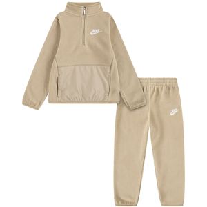 Nike - ESSENT - Joggingpak - Cappuccino - Fleece - Lange Mouw
