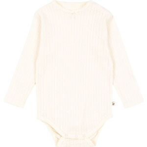 Konges Sløjd Romper l/s - Minnie - Botercrème m. Pointelle - Konges Sløjd - 74 - Romper L/S