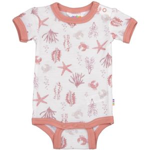 Joha Romper k/æ - Wol - Roze m. Print - Joha - 50 - Romper S/S