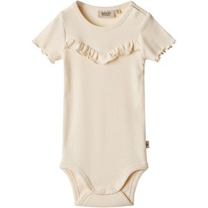 Wheat Romper s/s - Rib - Edith - Cream - Wheat - 74 - Romper S/S