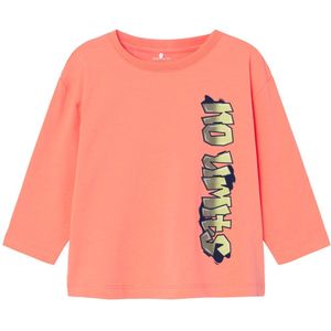 Name It Blouse - NmmNoel - Fusie Coral m. Graffiti - Name It - 2 jaar (92) - Shirts