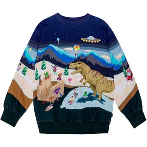 Molo Sweatshirt - Monti - Pixellandschap - Molo - 10 jaar (140) - Sweatshirt