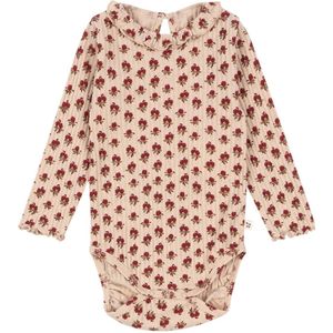 Konges Sløjd Romper l/s - Rib - Nia - Ruby Rose m. Pointelle - Konges Sløjd - 50/56 - Romper L/S