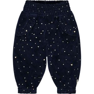 Hust and Claire Velours Broek - HCTrine - Meer Navy m. Goud - Hust and Claire - 68 - Velours Broek