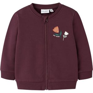 Name It Sweatcardigan - NbfVrillie - Fig/Bloemen - Name It - 56 - Cardigan