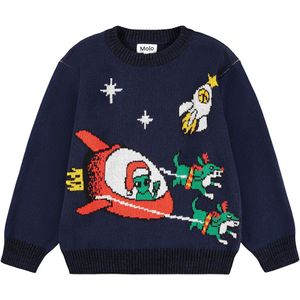 Molo Blouse - Gebreid - Bello - Vrolijke Spacemas - Molo - 7-8 jaar (122-128) - Shirts