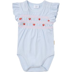 Hust and Claire Romper mouwloos - Britt - Winter Sky m. Aarbeien - Hust and Claire - 56 - Romper Mouwloos