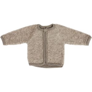 Smallstuff Cardigan m. Rits - Wol - Naturel Melange - Smallstuff - 68/74 - Cardigan