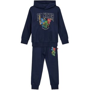 LEGO® Wear Ninjago Joggingpakken - LwsAku - Donkerblauw - LEGO® Wear - 4 jaar (104) - Joggingpakken