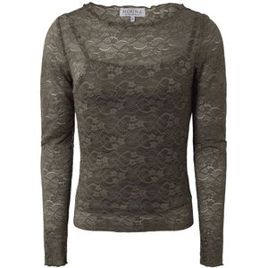 Hound Blouse - Lace Top - Army Green - Hound - 12 jaar (152) - Shirts