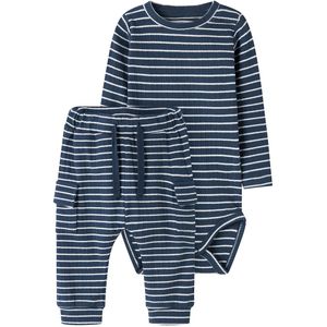 NAME IT - NBMOCONNOR - Cargobroeken - Nachtblauw/Wit - 2-delig