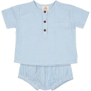 Copenhagen Colors Shorts Set - Sky Blue W Cream Stripe - Copenhagen Colors - 68 - Shorts