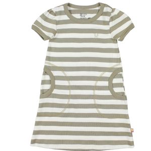 Katvig Jurk - Zandkleurig/Creme Gestreept - Katvig - 1 jaar (80) - Jurk