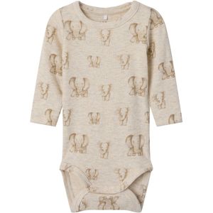 Name It Romper l/s - Rib - NbnDam - Peyote Melange - Name It - 50 - Romper L/S