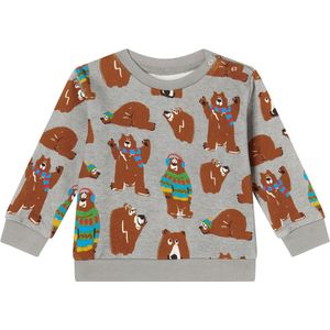 Stella McCartney Kids Sweatshirt - Grijs Gevlekt m. Beren - Stella McCartney Kids - 12 mnd - Sweatshirt