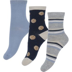 Name It Sokken - 3-pack - NmmKeaton - Navy Blazer/Dusty Olive + - Name It - 22/24 - Sokken