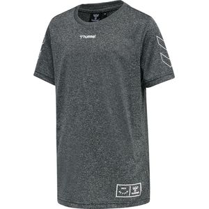 Hummel T-Shirt - hmlMISTRAL - Grijs Gevlekt - Hummel - 4 jaar (104) - T-Shirts