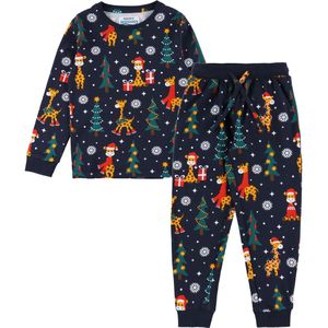 Jule-Sweaters Pyjama set - 2-delig - Kerstgiraffen - Jule-Sweater - 1-2 jaar (80-92) - Pyjama - Tweedelig